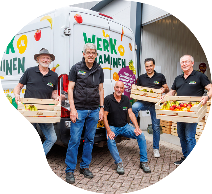 WerkVitaminen houten fruitkistje voor in de kantine